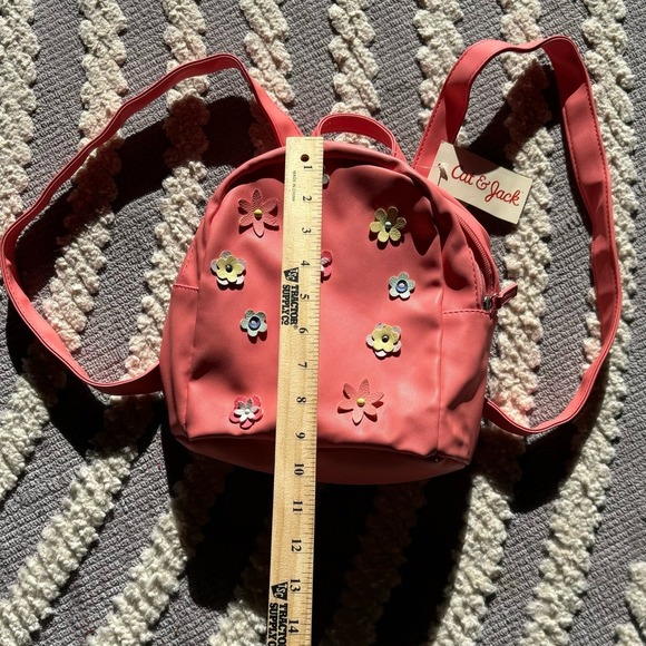 Pink Flower retro y2k pop hippie mini backpack Barbiecore - Picture 3 of 6